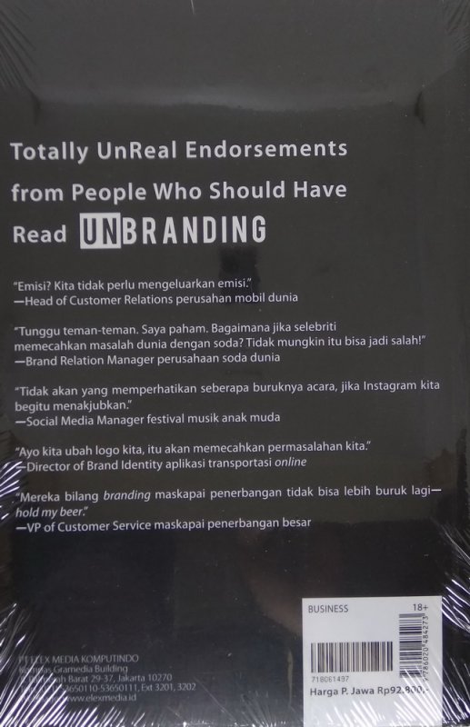Cover Belakang Buku Unbranding