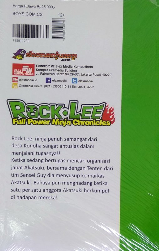 Cover Belakang Buku Rock Lee - Full Power Ninja Chronicles 3