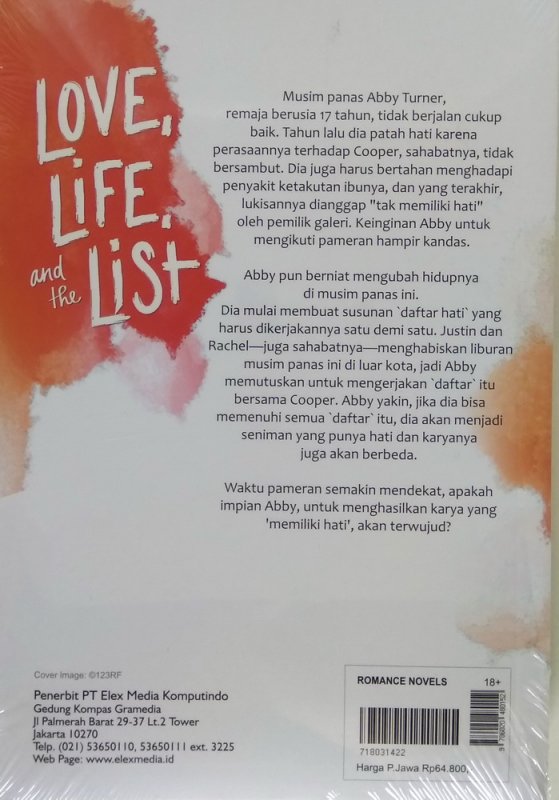 Cover Belakang Buku Love Life and The List