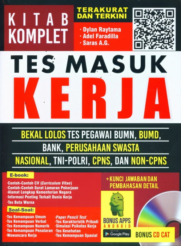 Cover Buku KITAB KOMPLET TES MASUK KERJA