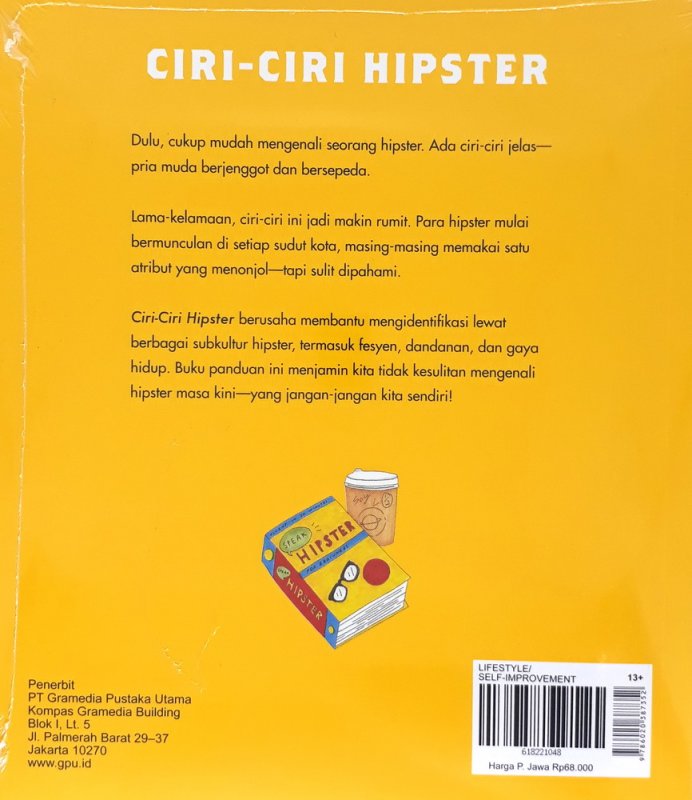 Cover Belakang Buku Ciri-ciri Hipster