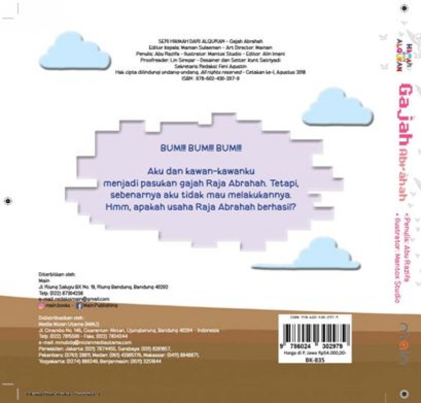 Cover Belakang Buku Gajah Abrahah (Hard Cover)
