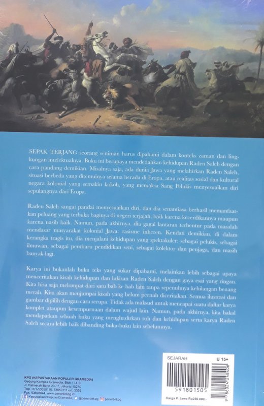 Cover Belakang Buku Raden Saleh : Kehidupan dan Karyanya