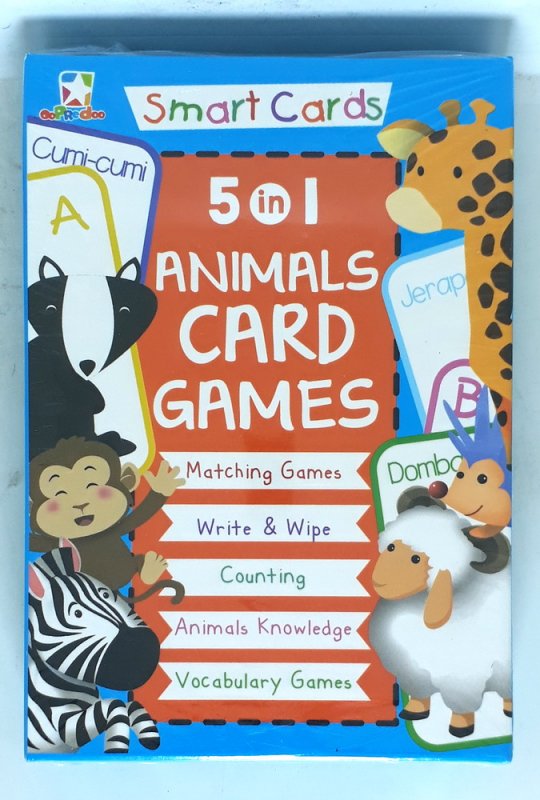 Cover Buku Smart Card 5 In 1 Animals CARD GAMES