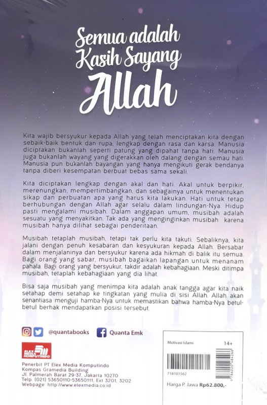 Cover Belakang Buku Semua adalah Kasih Sayang Allah
