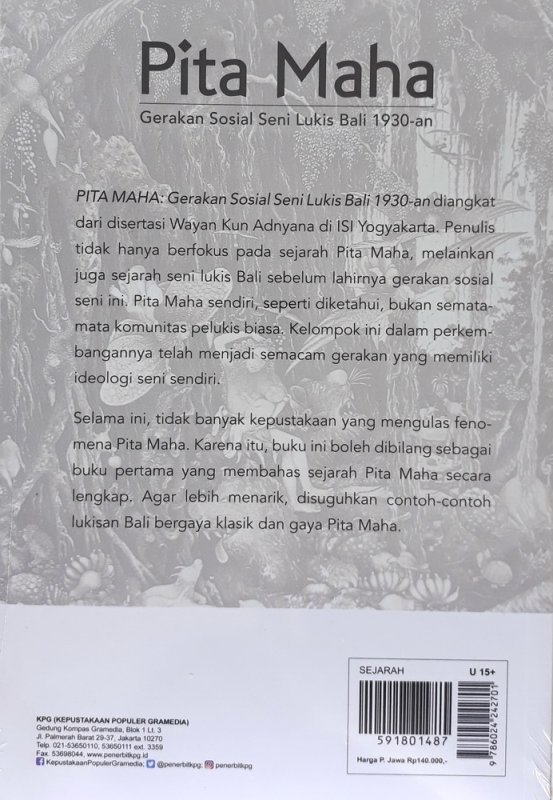 Cover Belakang Buku Pita Maha: Gerakan Sosial Seni Lukis Bali 1930-an