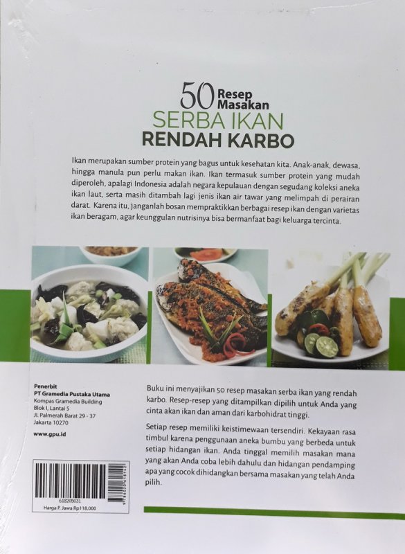 Cover Belakang Buku 50 Resep Masakan Serba Ikan Rendah Karbo