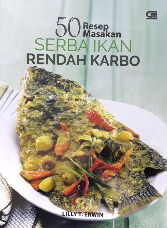 Cover Buku 50 Resep Masakan Serba Ikan Rendah Karbo