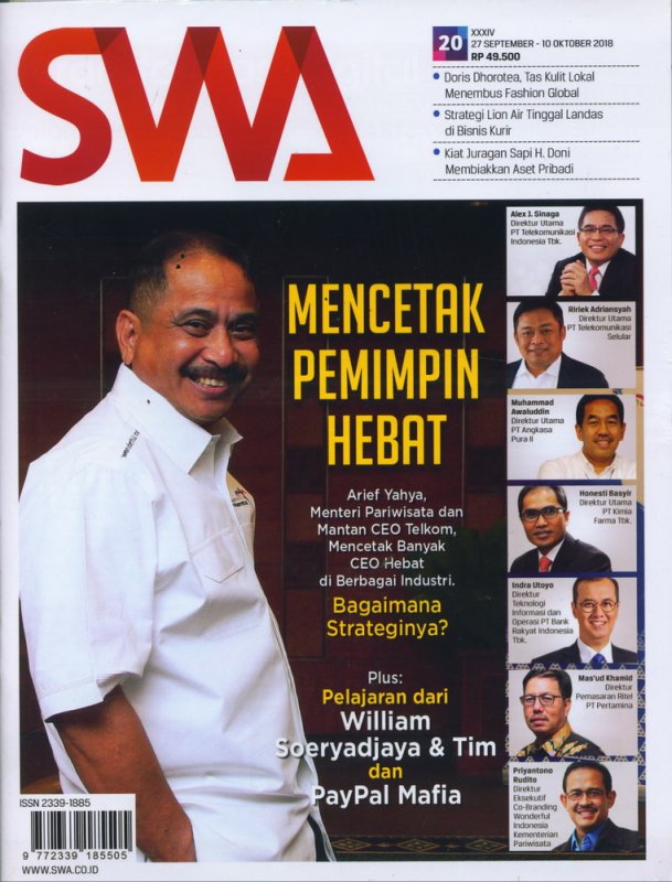 Cover Buku Majalah SWA Sembada No. 20 | 27 September - 10 Oktober 2018