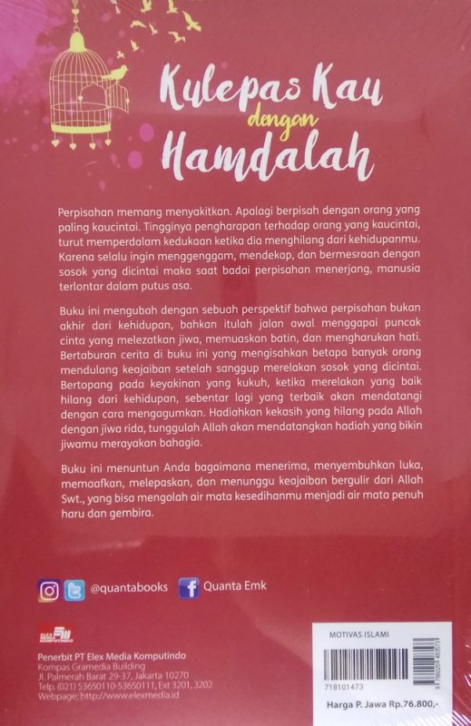 Cover Belakang Buku Kulepas Kau dengan Hamdalah