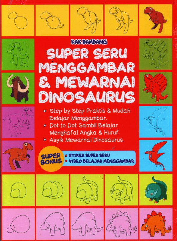 Cover Buku Super Seru Menggambar & Mewarnai Dinosaurus