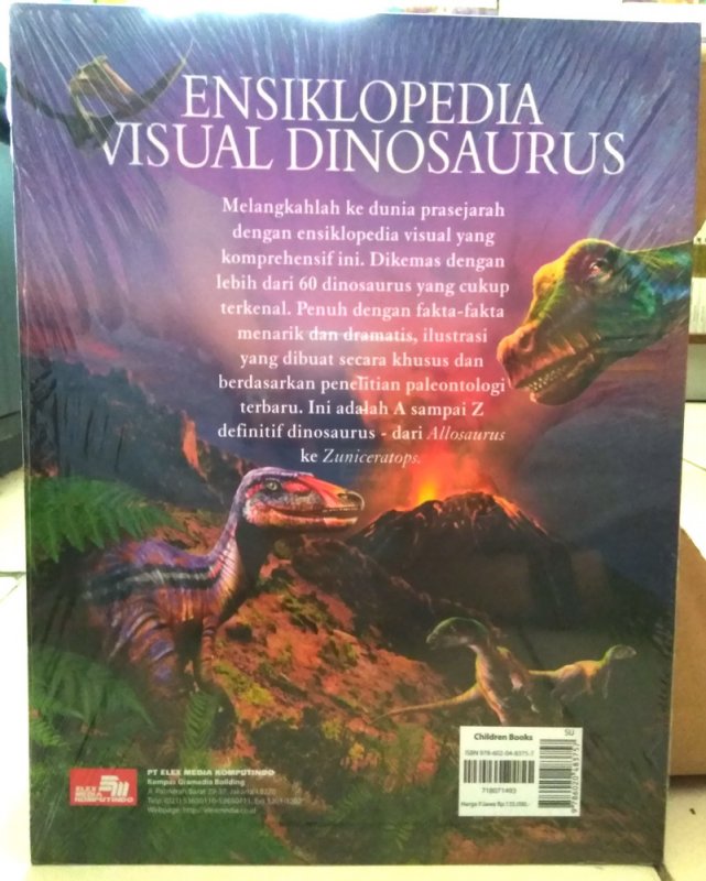 Cover Belakang Buku Ensiklopedia Visual Dinosaurus