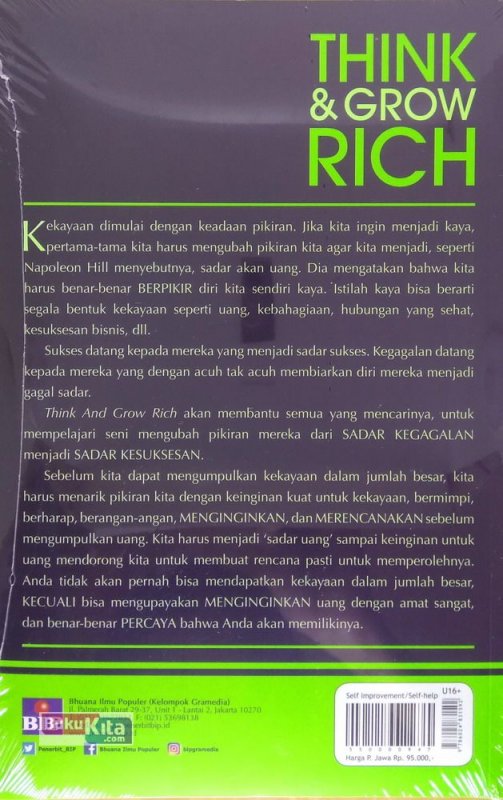 Cover Belakang Buku Think and Grow Rich (Edisi Terupdate Abad 21)