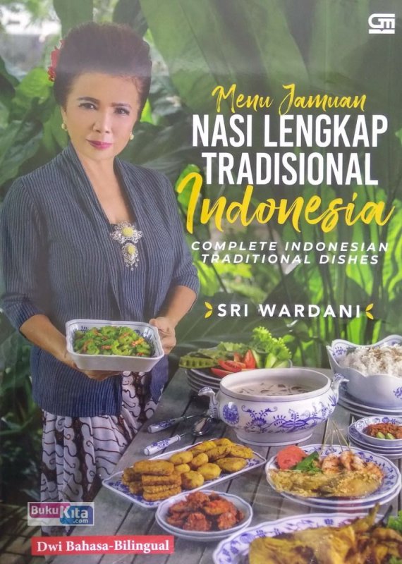 Cover Buku Menu Jamuan Nasi Lengkap Tradisional Indonesia