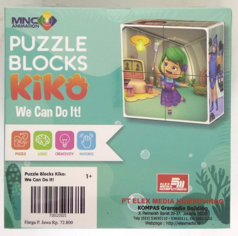 Cover Belakang Buku Opredo Puzzle Blocks Kiko: We Can Do It!