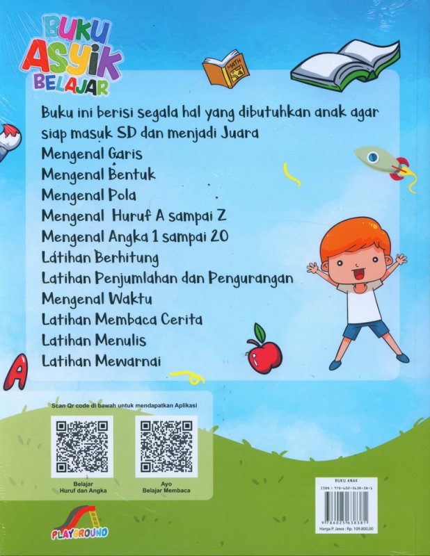 Cover Belakang Buku Buku Asyik Belajar Untuk PAUD dan TK