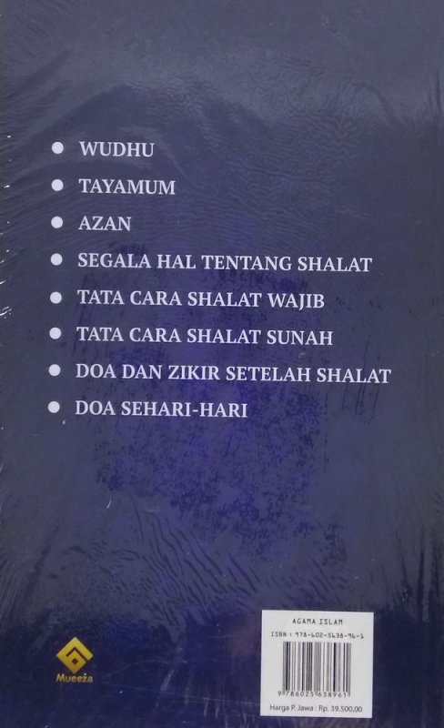 Cover Belakang Buku Shalat, Thaharah, Zikir & Doa-Doa Pilihan (Buku Saku)