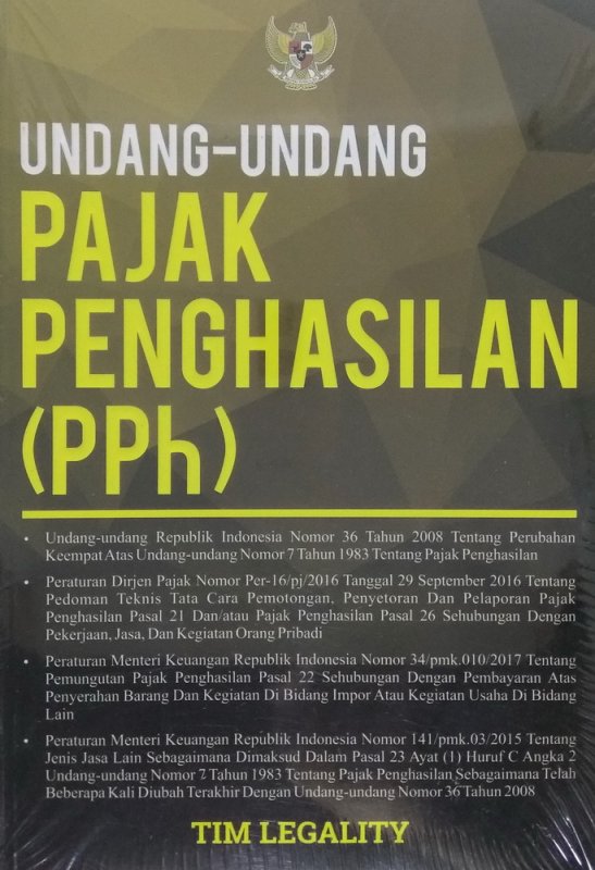 Cover Buku Undang-Undang Pajak Penghasilan (PPh)