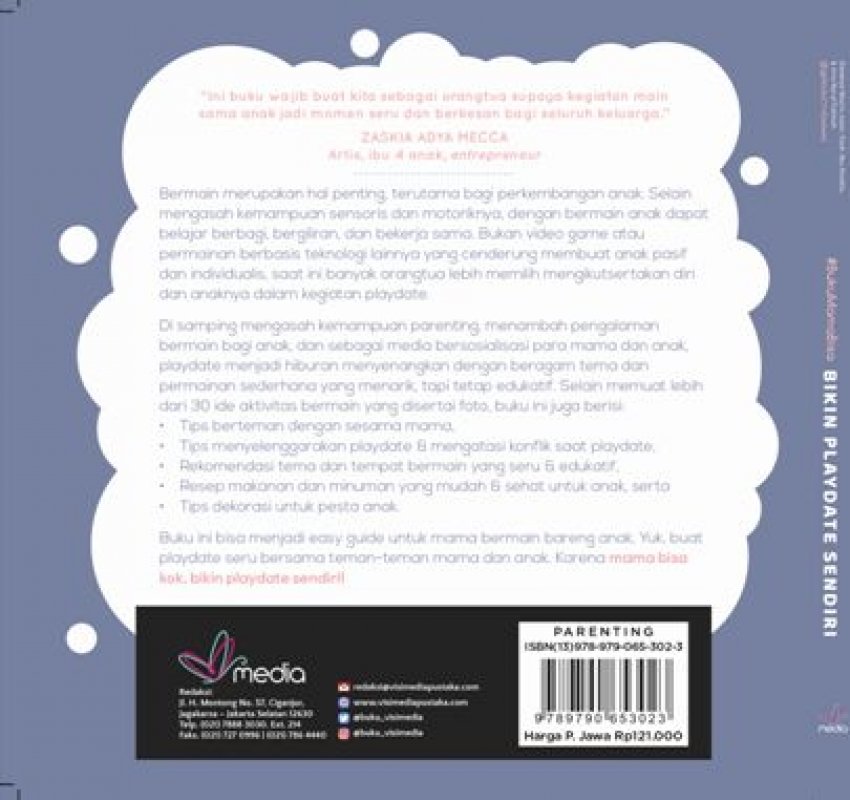Cover Belakang Buku #BukuMamaBisa BIKIN PLAYDATE SENDIRI [Bonus: Good Bag] (Promo Best Book)