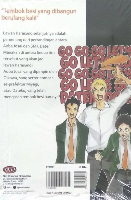 Cover Belakang Buku Haikyu!! - Fly High! volleyball! 15
