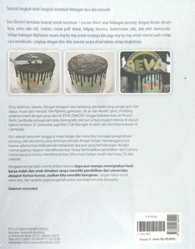 Cover Belakang Buku FUN DESSERT Resep dan Tutorial Step by Step