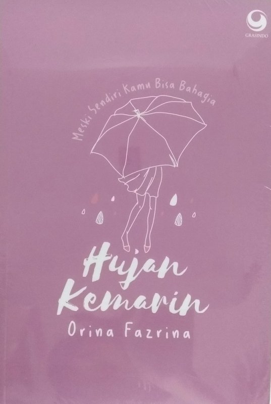 Cover Buku Hujan kemarin meski sendirian kamu bisa bahagia