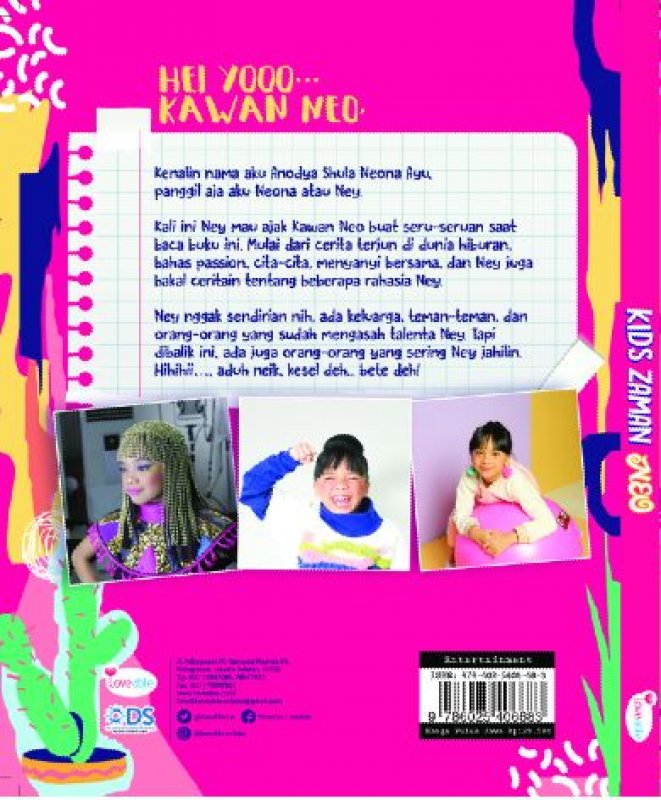 Cover Belakang Buku Kids Zaman Neo - Hard Cover
