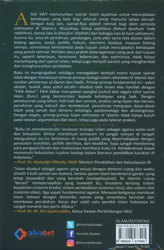 Cover Belakang Buku Fikih Akbar: Prinsip-Prinsip Teologis Islam Rahmatan Lil Alamin