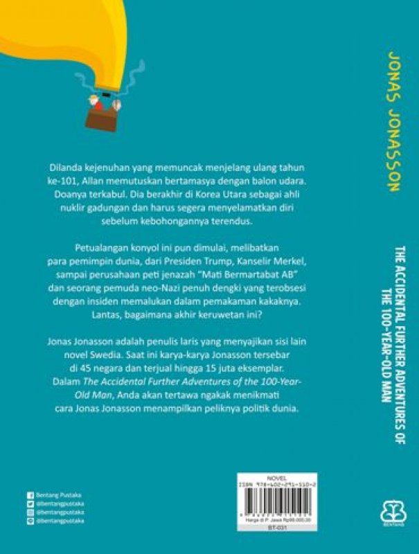 Cover Belakang Buku The Accidental Further Adventures of the 100-Year Old Man