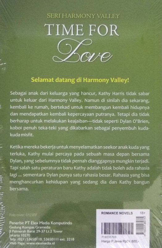 Cover Belakang Buku Time For Love: Selamat Datang di Harmony Valley