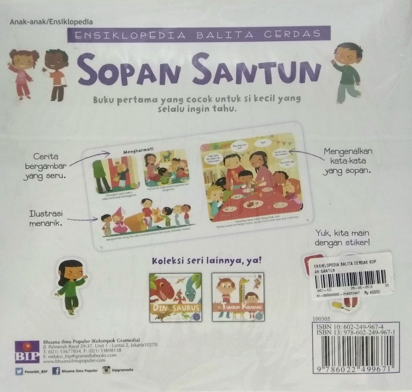 Cover Belakang Buku Ensiklopedia Balita Cerdas Sopan Santun