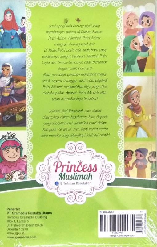 Cover Belakang Buku Princess Muslimah dan 9 Teladan Rasulullah