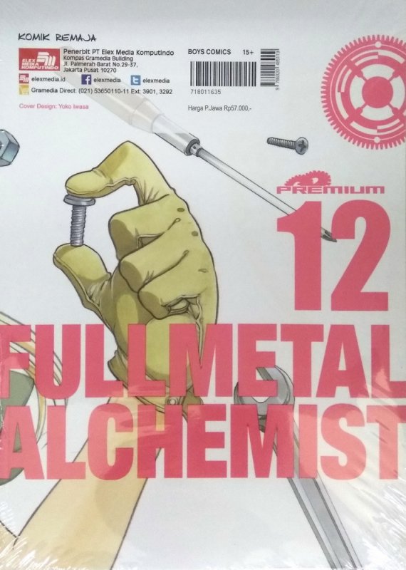 Cover Belakang Buku Fullmetal Alchemist (Premium) 12