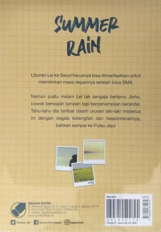 Cover Belakang Buku Summer Rain