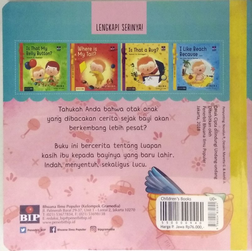Cover Belakang Buku My Baby Reads!-I Love You Because