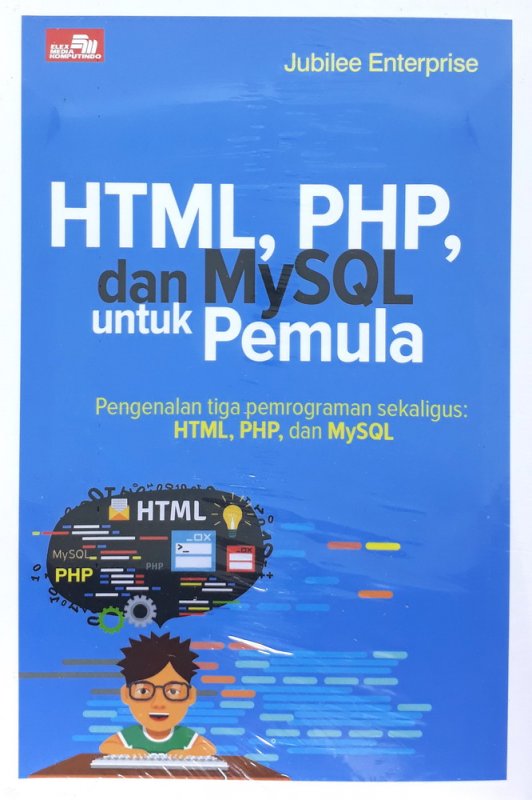 Cover Buku HTML, PHP, dan MySQL untuk Pemula