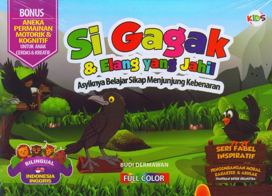 Cover Buku Si Gagak & Elang yang Jahil (Bilingual) Full Color