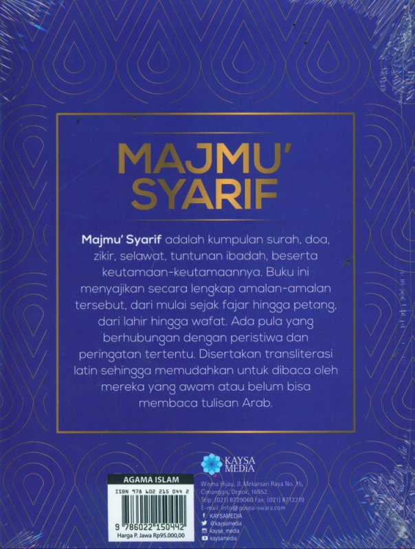 Cover Belakang Buku MAJMU SYARIF [Cover Biru)