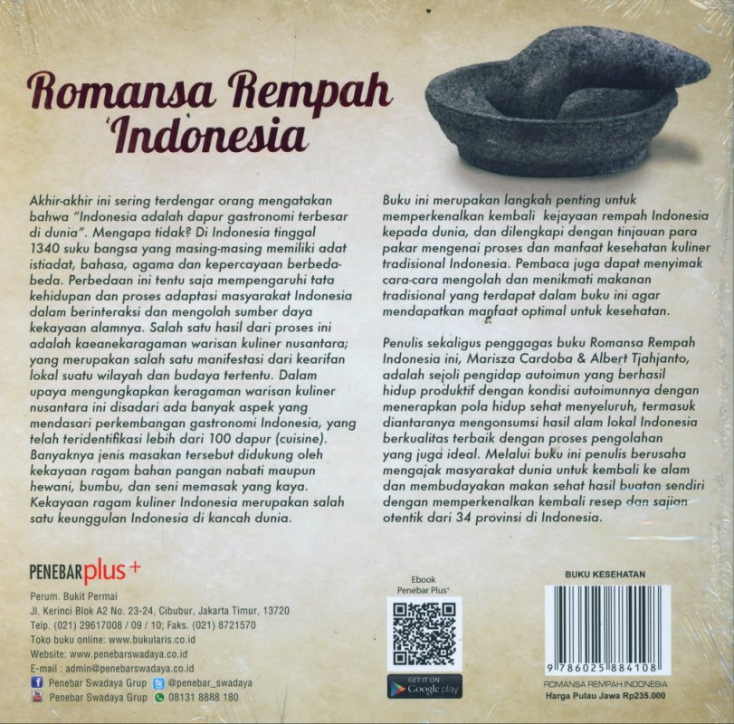 Cover Belakang Buku Romansa Rempah Indonesia