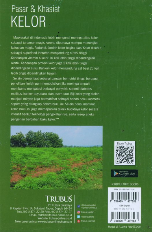 Cover Belakang Buku Pasar & Khasiat KELOR (Vol. 14)