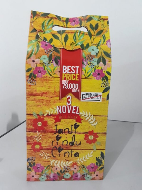 Cover Buku Box Paket 3 Novel Janji Rindu Cinta