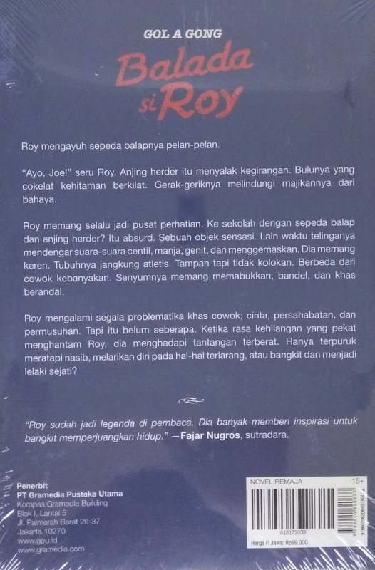 Cover Belakang Buku Balada si Roy : Joe
