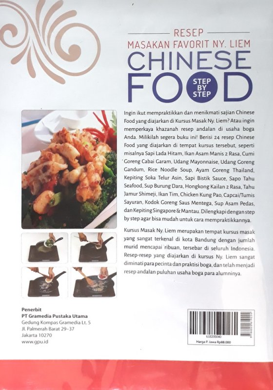 Cover Belakang Buku Step by Step Resep Masakan Favorit Ny. Liem: Chinese Food
