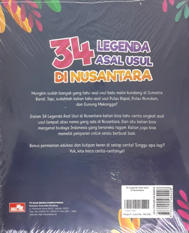 Cover Belakang Buku 34 Legenda Asal Usul di Nusantara