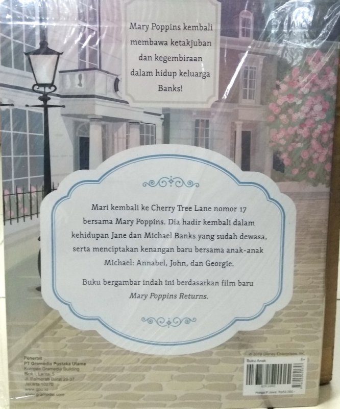 Cover Belakang Buku Mary Poppins Returns: Movie Storybook
