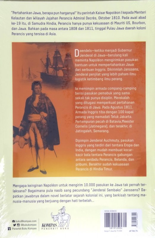 Cover Belakang Buku Perang Napoleon Di Jawa 1811 (Novel Berlatar Sejarah Kolonial)