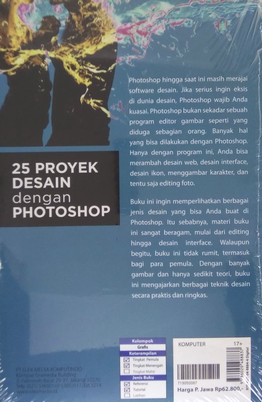 Cover Belakang Buku 25 Proyek Desain dengan Photoshop