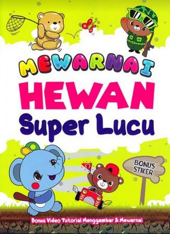 Cover Buku Mewarnai Hewan Super Lucu