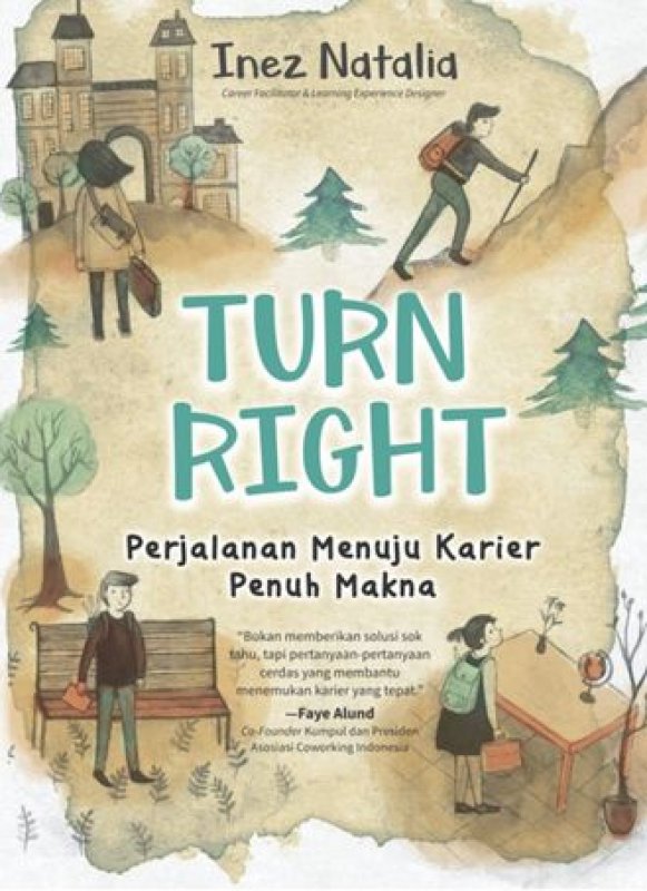 Cover Buku Turn Right: Perjalanan Menuju Karier Penuh Makna 