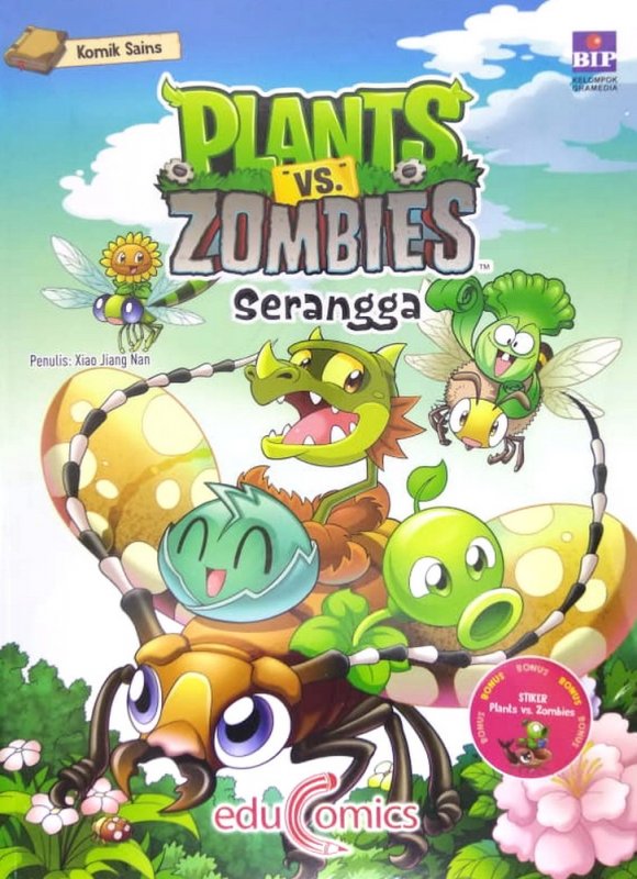 Cover Buku Educomics Plants VS Zombies : Serangga